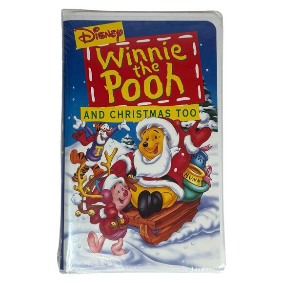 SEALED Disney's "Winnie The Pooh And Christmas Too" VHS Classic Christmas Movie - Picture 1 of 8